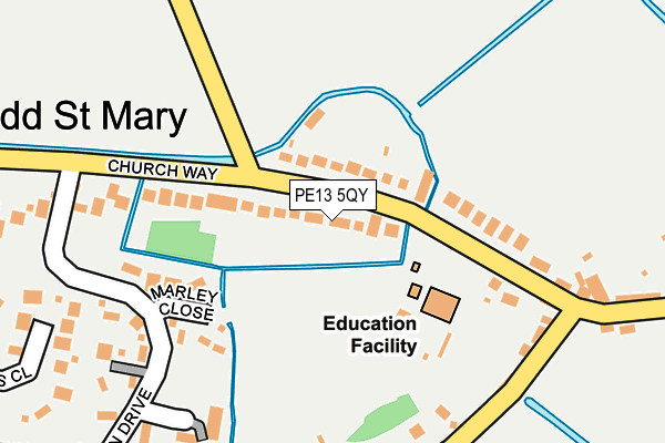 PE13 5QY map - OS OpenMap – Local (Ordnance Survey) PE13 5QY map - OS OpenMap – Local (Ordnance Survey)