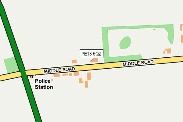 PE13 5QZ map - OS OpenMap – Local (Ordnance Survey) PE13 5QZ map - OS OpenMap – Local (Ordnance Survey)