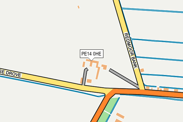 PE14 0HE map - OS OpenMap – Local (Ordnance Survey) PE14 0HE map - OS OpenMap – Local (Ordnance Survey)