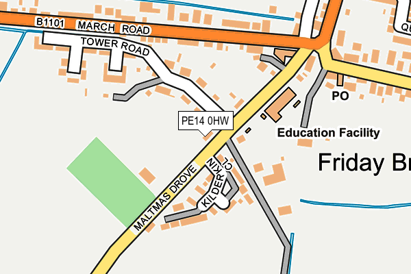 PE14 0HW map - OS OpenMap – Local (Ordnance Survey) PE14 0HW map - OS OpenMap – Local (Ordnance Survey)