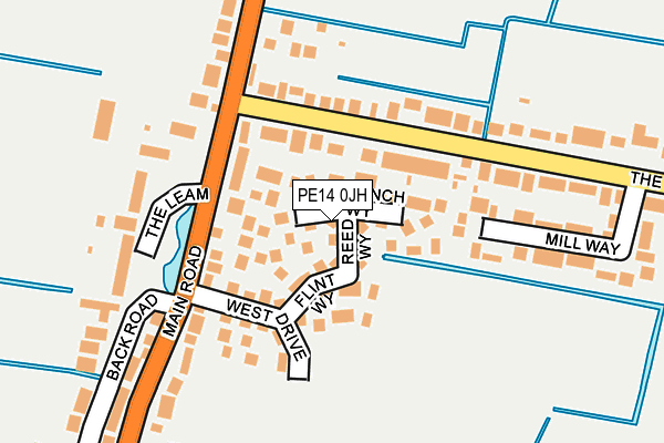 PE14 0JH map - OS OpenMap – Local (Ordnance Survey) PE14 0JH map - OS OpenMap – Local (Ordnance Survey)