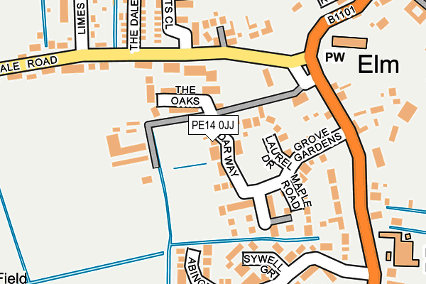 PE14 0JJ map - OS OpenMap – Local (Ordnance Survey) PE14 0JJ map - OS OpenMap – Local (Ordnance Survey)