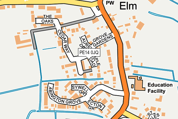 PE14 0JQ map - OS OpenMap – Local (Ordnance Survey) PE14 0JQ map - OS OpenMap – Local (Ordnance Survey)