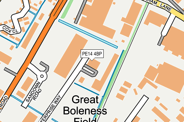 PE14 4BP map - OS OpenMap – Local (Ordnance Survey) PE14 4BP map - OS OpenMap – Local (Ordnance Survey)