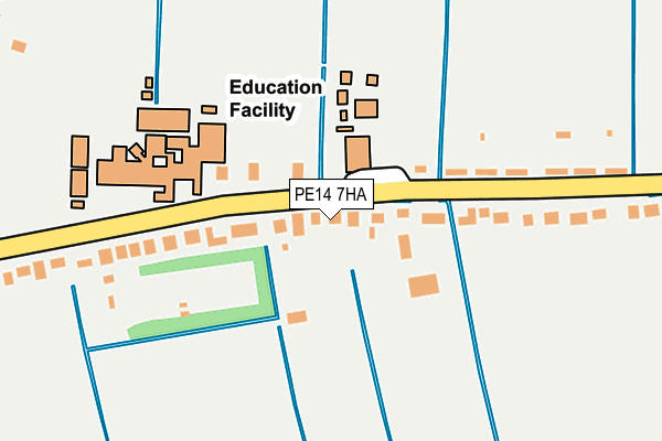 PE14 7HA map - OS OpenMap – Local (Ordnance Survey) PE14 7HA map - OS OpenMap – Local (Ordnance Survey)