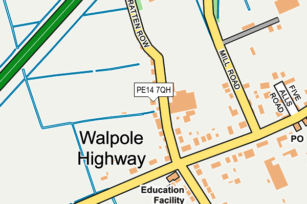 PE14 7QH map - OS OpenMap – Local (Ordnance Survey) PE14 7QH map - OS OpenMap – Local (Ordnance Survey)