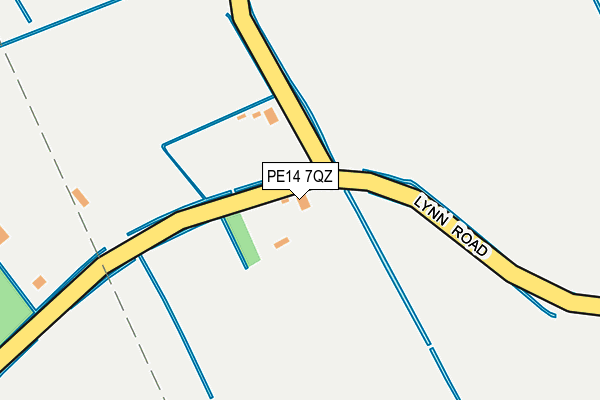PE14 7QZ map - OS OpenMap – Local (Ordnance Survey)