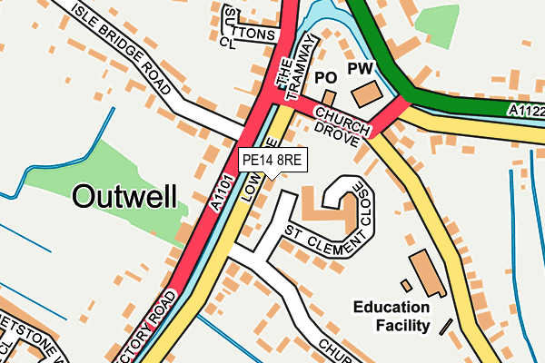PE14 8RE map - OS OpenMap – Local (Ordnance Survey) PE14 8RE map - OS OpenMap – Local (Ordnance Survey)
