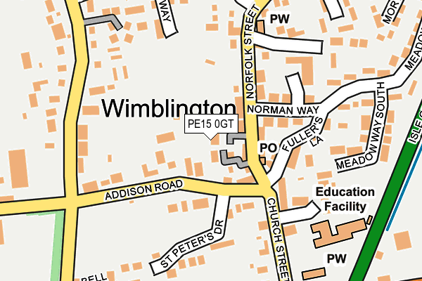 PE15 0GT map - OS OpenMap – Local (Ordnance Survey) PE15 0GT map - OS OpenMap – Local (Ordnance Survey)