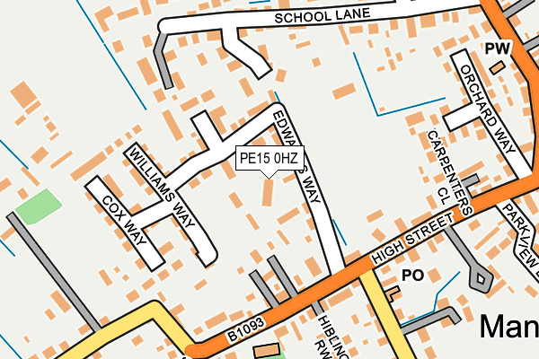 PE15 0HZ map - OS OpenMap – Local (Ordnance Survey) PE15 0HZ map - OS OpenMap – Local (Ordnance Survey)