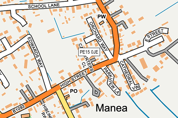 PE15 0JE map - OS OpenMap – Local (Ordnance Survey) PE15 0JE map - OS OpenMap – Local (Ordnance Survey)