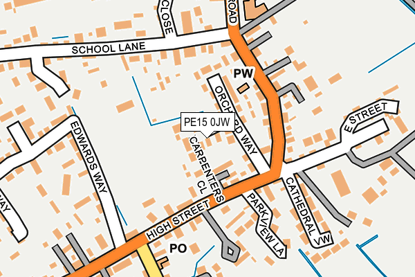 PE15 0JW map - OS OpenMap – Local (Ordnance Survey) PE15 0JW map - OS OpenMap – Local (Ordnance Survey)