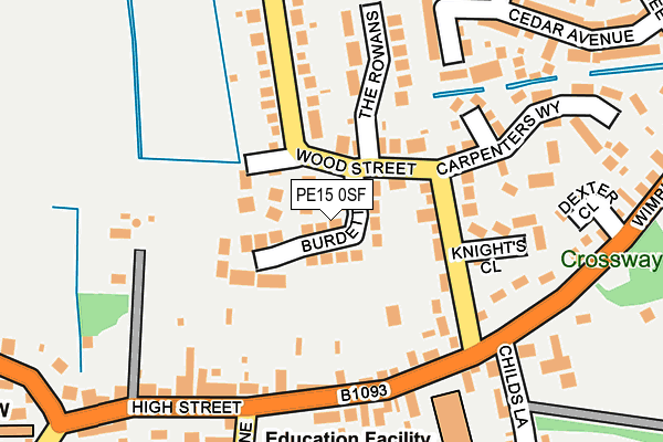 PE15 0SF map - OS OpenMap – Local (Ordnance Survey) PE15 0SF map - OS OpenMap – Local (Ordnance Survey)
