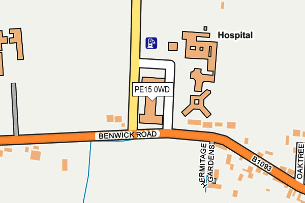 PE15 0WD map - OS OpenMap – Local (Ordnance Survey) PE15 0WD map - OS OpenMap – Local (Ordnance Survey)