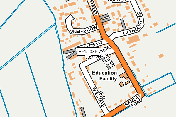 PE15 0XF map - OS OpenMap – Local (Ordnance Survey) PE15 0XF map - OS OpenMap – Local (Ordnance Survey)
