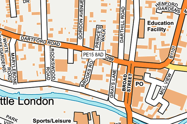 PE15 8AD map - OS OpenMap – Local (Ordnance Survey) PE15 8AD map - OS OpenMap – Local (Ordnance Survey)
