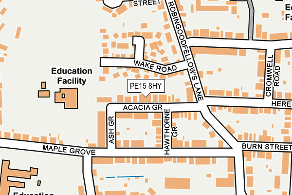 PE15 8HY map - OS OpenMap – Local (Ordnance Survey) PE15 8HY map - OS OpenMap – Local (Ordnance Survey)
