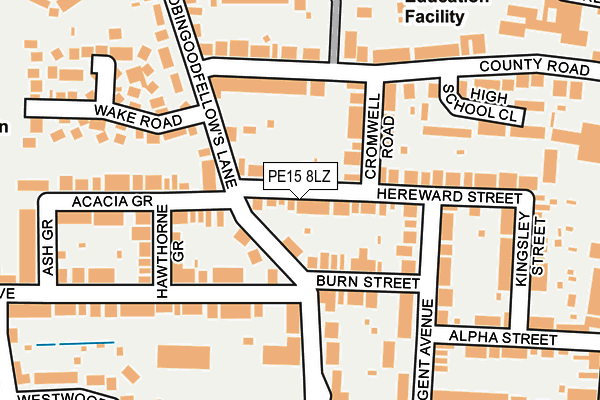 PE15 8LZ map - OS OpenMap – Local (Ordnance Survey) PE15 8LZ map - OS OpenMap – Local (Ordnance Survey)
