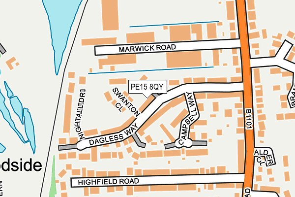 PE15 8QY map - OS OpenMap – Local (Ordnance Survey)
