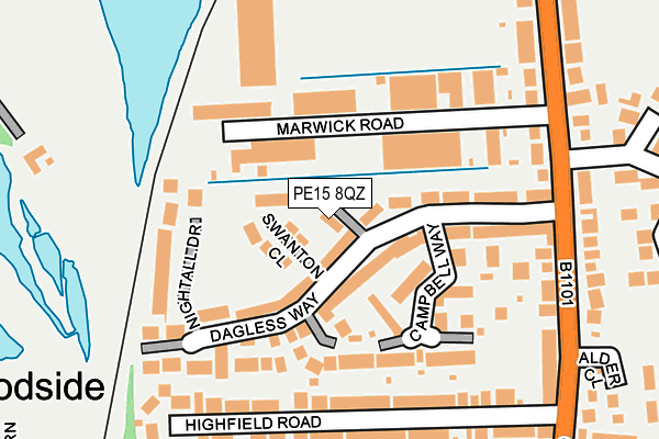 PE15 8QZ map - OS OpenMap – Local (Ordnance Survey) PE15 8QZ map - OS OpenMap – Local (Ordnance Survey)