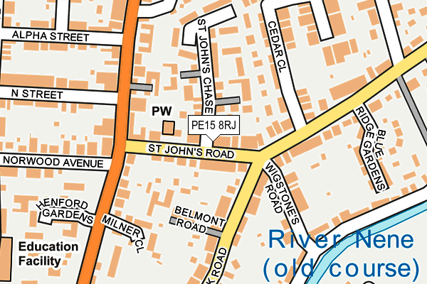PE15 8RJ map - OS OpenMap – Local (Ordnance Survey) PE15 8RJ map - OS OpenMap – Local (Ordnance Survey)