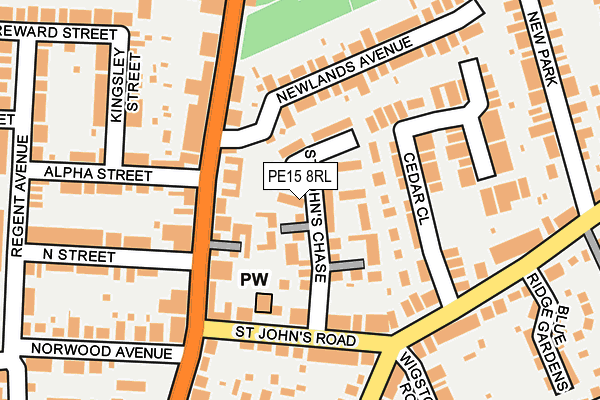 PE15 8RL map - OS OpenMap – Local (Ordnance Survey) PE15 8RL map - OS OpenMap – Local (Ordnance Survey)