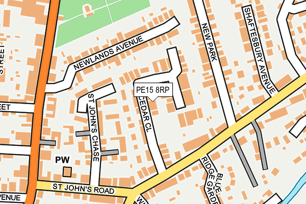 PE15 8RP map - OS OpenMap – Local (Ordnance Survey) PE15 8RP map - OS OpenMap – Local (Ordnance Survey)
