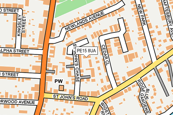 PE15 8UA map - OS OpenMap – Local (Ordnance Survey) PE15 8UA map - OS OpenMap – Local (Ordnance Survey)