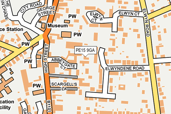 PE15 9GA map - OS OpenMap – Local (Ordnance Survey) PE15 9GA map - OS OpenMap – Local (Ordnance Survey)