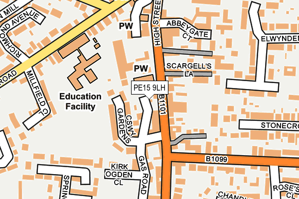 PE15 9LH map - OS OpenMap – Local (Ordnance Survey) PE15 9LH map - OS OpenMap – Local (Ordnance Survey)