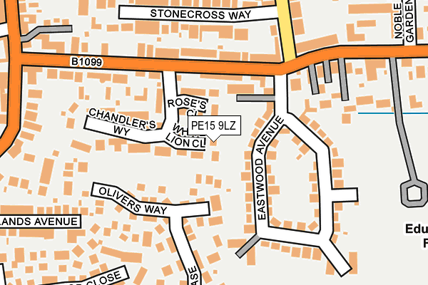 PE15 9LZ map - OS OpenMap – Local (Ordnance Survey) PE15 9LZ map - OS OpenMap – Local (Ordnance Survey)