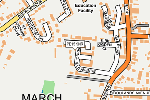 PE15 9NR map - OS OpenMap – Local (Ordnance Survey) PE15 9NR map - OS OpenMap – Local (Ordnance Survey)
