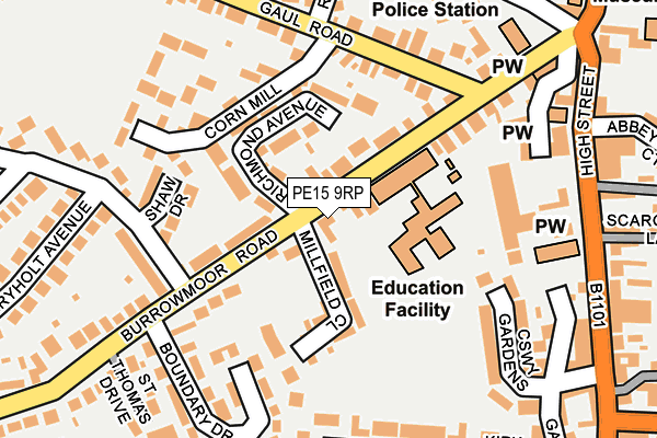 PE15 9RP map - OS OpenMap – Local (Ordnance Survey)