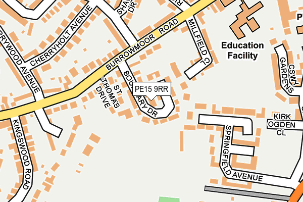PE15 9RR map - OS OpenMap – Local (Ordnance Survey)