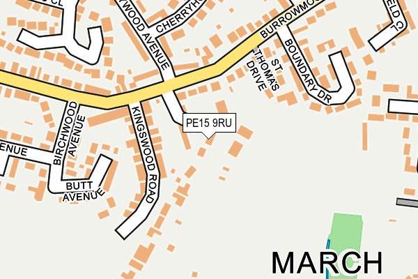 PE15 9RU map - OS OpenMap – Local (Ordnance Survey) PE15 9RU map - OS OpenMap – Local (Ordnance Survey)