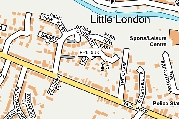 PE15 9UR map - OS OpenMap – Local (Ordnance Survey)