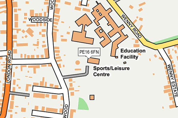 PE16 6FN map - OS OpenMap – Local (Ordnance Survey)