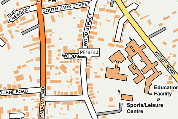 PE16 6LJ map - OS OpenMap – Local (Ordnance Survey)
