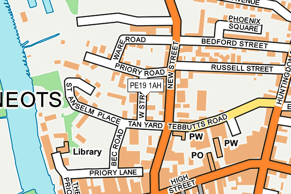 PE19 1AH map - OS OpenMap – Local (Ordnance Survey) PE19 1AH map - OS OpenMap – Local (Ordnance Survey)