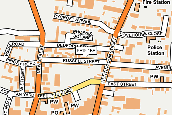 PE19 1BE map - OS OpenMap – Local (Ordnance Survey) PE19 1BE map - OS OpenMap – Local (Ordnance Survey)