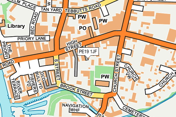 PE19 1JF map - OS OpenMap – Local (Ordnance Survey) PE19 1JF map - OS OpenMap – Local (Ordnance Survey)