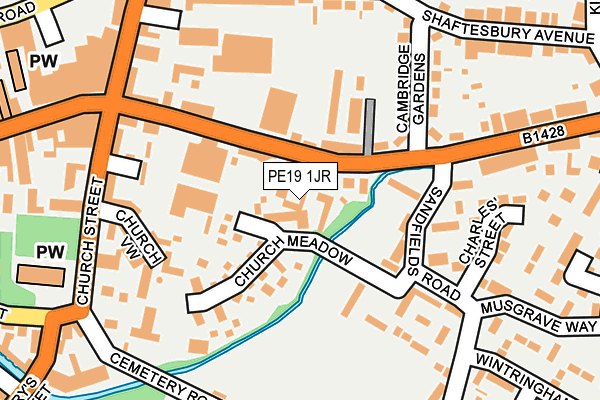 PE19 1JR map - OS OpenMap – Local (Ordnance Survey) PE19 1JR map - OS OpenMap – Local (Ordnance Survey)