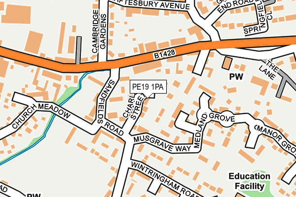 PE19 1PA map - OS OpenMap – Local (Ordnance Survey) PE19 1PA map - OS OpenMap – Local (Ordnance Survey)