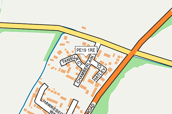 PE19 1RE map - OS OpenMap – Local (Ordnance Survey) PE19 1RE map - OS OpenMap – Local (Ordnance Survey)