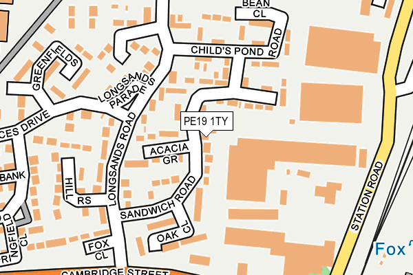 PE19 1TY map - OS OpenMap – Local (Ordnance Survey) PE19 1TY map - OS OpenMap – Local (Ordnance Survey)