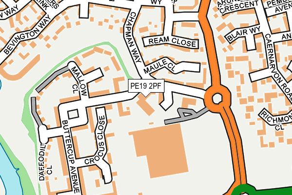 PE19 2PF map - OS OpenMap – Local (Ordnance Survey) PE19 2PF map - OS OpenMap – Local (Ordnance Survey)