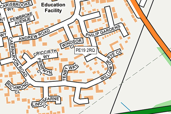 PE19 2RQ map - OS OpenMap – Local (Ordnance Survey) PE19 2RQ map - OS OpenMap – Local (Ordnance Survey)
