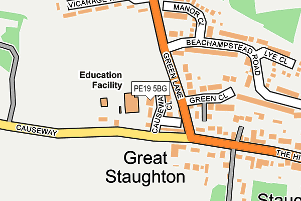PE19 5BG map - OS OpenMap – Local (Ordnance Survey)
