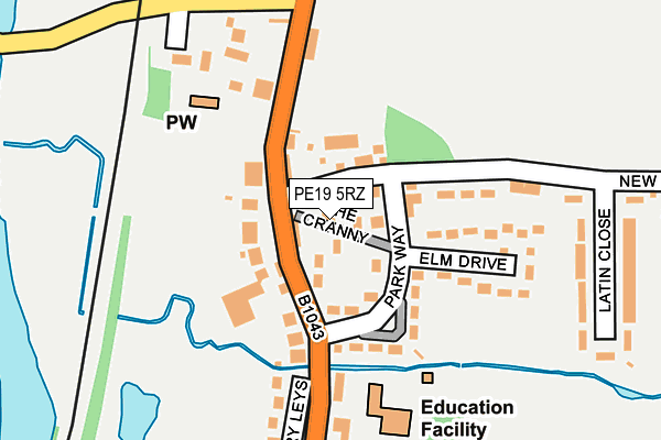 PE19 5RZ map - OS OpenMap – Local (Ordnance Survey) PE19 5RZ map - OS OpenMap – Local (Ordnance Survey)