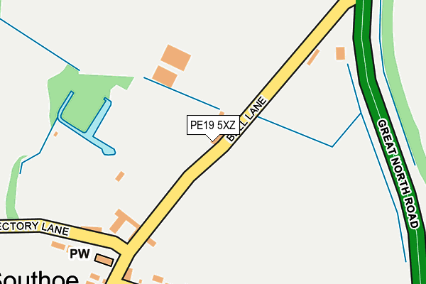 PE19 5XZ map - OS OpenMap – Local (Ordnance Survey) PE19 5XZ map - OS OpenMap – Local (Ordnance Survey)
